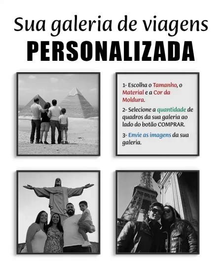 Galeria quadros personalizados quadrados